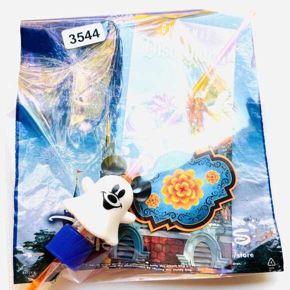 3544 DISNEY LE DISNEY PARKS MICKEY GHOST LIGHT UP BOTTLE TOPPER WITH STR… - Picture 4 of 4